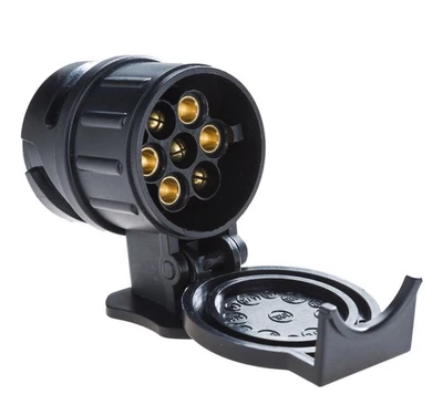 Kurzadapter Kunststoff PKW Transporter 13 pol auf Anhänger Trailer 7 polig 12 V - Bild 1 von 4