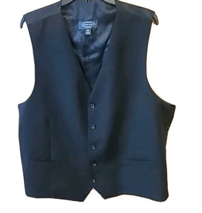 Pronto Uomo Platinum *Vest* Men's *Size 2X *Black*Wool & Satin - Picture 1 of 7