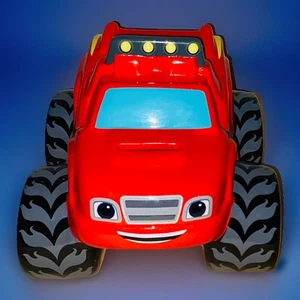 2017 Nickelodeon Blaze The Monster Machines Red Ceramic Piggy Bank With Plug EUC - Picture 1 of 6