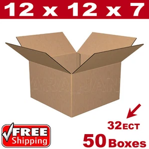 50- 12x12x7 Kartons Versandverpackung Versand 32 Stück Karton Wellpappe - Bild 1 von 1