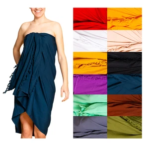 PANASIAM Sarong unicolor Pareo Schal Tuch Strandtuch Wickelkleid Top Qualität