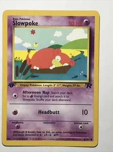 Pokemon SLOWPOKE 67/82 1st Edition Team Rocket - Picture 1 of 5