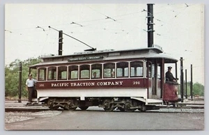 Postkarte Pacific Traction Company 396 Street Car Trolley Museum - Bild 1 von 2