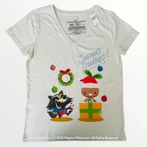NWT! Disney Parks - Marvel - "Season's Grootings!" Holiday Shirt for Women - Picture 1 of 4