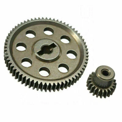 Metal Spur Differential Gear 64T Motor Pinion Cogs Set for HSP 94107 1/10RC Car - Image 1 of 4