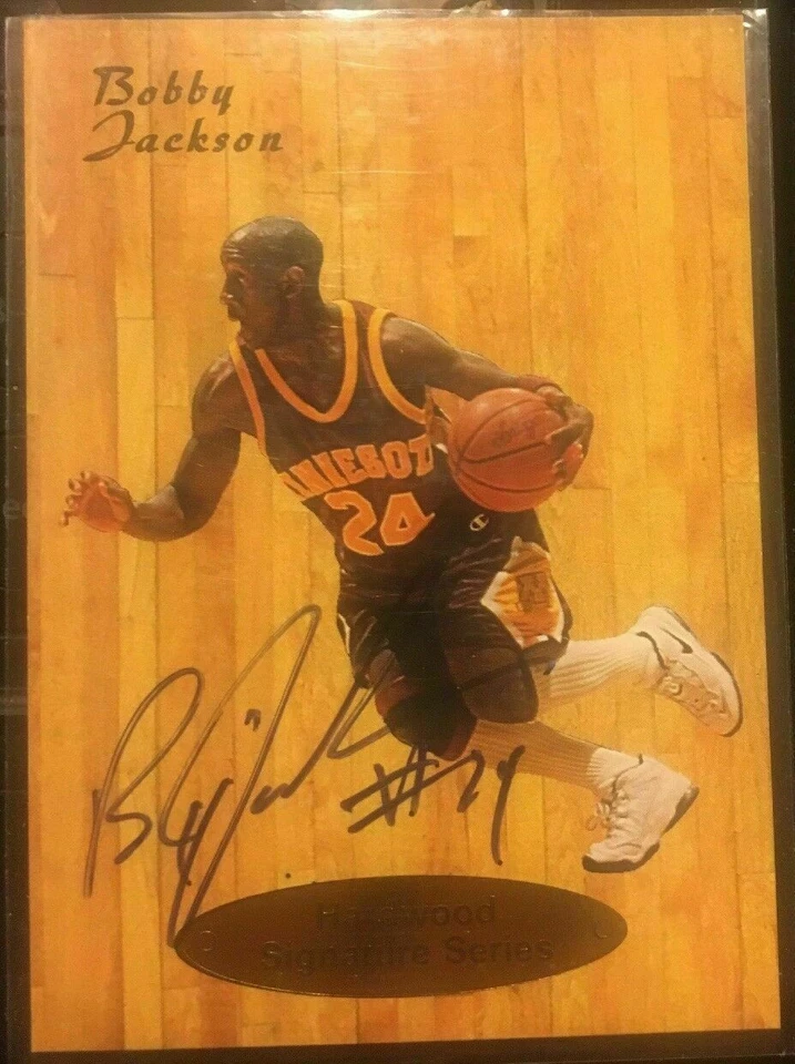 Bobby Jackson Minnesota Baloncesto Artículo Genuino Autógrafo Tarjeta de Novato Kings # Foto 1 de 1