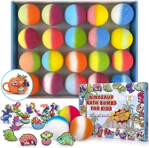 20PCS Bath Bombs for Kids with Dinosaur Suction Toys Inside, Natural Organic Sur - Picture 1 of 11
