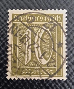 Deutschland Deutsches Reich Michel #159 10Pf Nummer im Karton Stempel - Bild 1 von 2