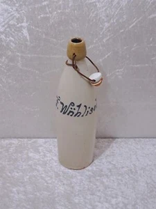 Antike F.Wälisch Ton Keramik Bierflasche Bügelverschluss Vintage um 1900 31,5 cm - Bild 1 von 4