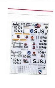 PRINT SCALE 1:48 F-15E EAGLE 2001 "NEVER FORGET" Part 1 Decals 48-030 - Bild 1 von 1