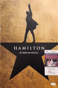 Foto firmada de Lin-Manuel Miranda 12x18 con póster de Hamilton JSA #AQ94521 - Imagen 1 de 2