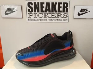 Nike Air Max 720 Running - AO2924 017 - Black / Blue - Mens: 6.5 / Womens: 8 NEW - Picture 1 of 12