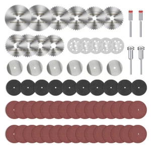 65x Cutting Wheel Set HSS/Diamond/Resin Cut-Off Wheels Disc Saw Blade for Dremel - Picture 1 of 9