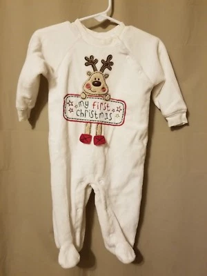 MINIWEAR - CHRISTMAS TWO-PC REINDEER ROMPER COVERALL SIZE 6-9M    IR2 - Imagem 1 de 2