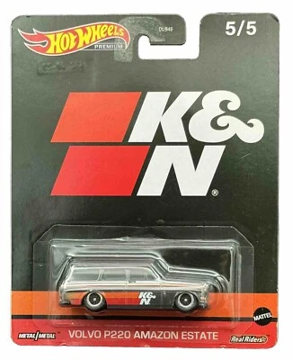 Filtros de aire Hot Wheels Premium 2023 gris Volvo P220 Amazon Estate K&N ¡En muy buen estado! Foto 1 de 4