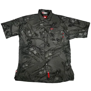 Camicia vintage Ecko UNLTD Marvel Fantastic Four manica corta bottoni uomo XL AOP Y2K - Foto 1 di 10