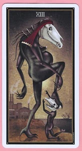 Morte - 13, Tarocchi a Scambio Singolo, Bordi, Luna Deviante, 23/4" x 51/8" - Near Mint - Foto 1 di 3