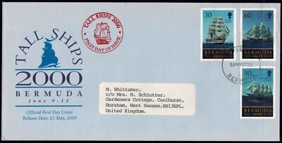 Bermuda 2000 Tall Ships Race FDC - Set Of Three Stamps - Used - Image 1 of 2