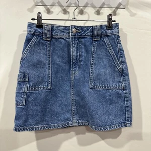 Jay Jays Utility A Line Denim Skirt - Blue - 6 - Pockets - Contrast Stitching - - Picture 1 of 13