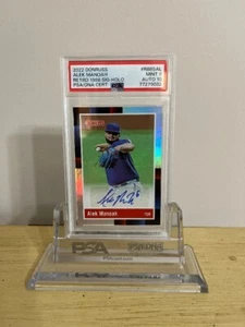 ALEK MANOAH Toronto Blue Jays 2022 Donruss Retro Auto #R88S-AL,PSA 9,AUTO PSA10 - Picture 1 of 7