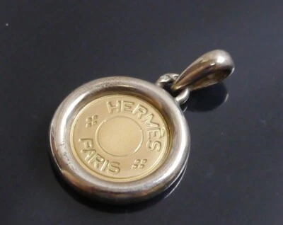 Auténtico Collar HERMES Serie Superior Moneda Combinación 925 750 K18 Oro Amarillo #3163 Foto 1 de 4