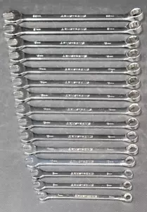 Armstrong Tools 15 pc 12 point Metric Combo Wrench Set 7-19mm & 21-22mm GMTK 52 - Picture 1 of 19