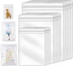 50 pochettes en plastique épais anti-oxydation pour bijoux, bracelets, bagues - Imagen 1 de 6