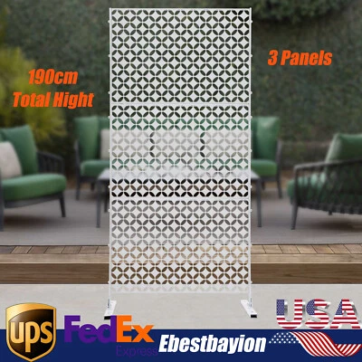 Pantalla de privacidad exterior 3 piezas Pantalla decorativa de metal para balcón 35,4*23,6 pulgadas - Imagen 1 de 4