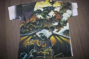 VINTAGE 90s GARGOYLES BOYS T SHIRT GRAPHIC TEE GOLIATH ALL OVER PRINT MEDIUM HTF - Picture 1 of 12