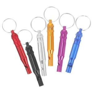 6 Pcs Survival Whistle Keychain Hanging Decor Referee Metal Travel - Picture 1 of 12