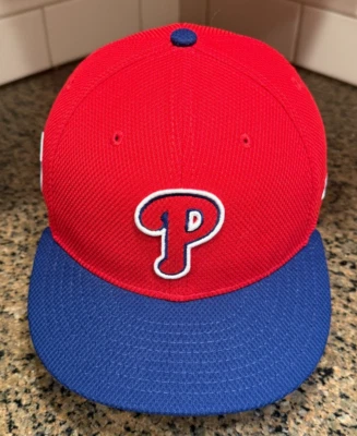 Philadelphia Phillies Spring Training New Era 59Fifty Hat Cap 7 3/8 Red - Image 1 of 4