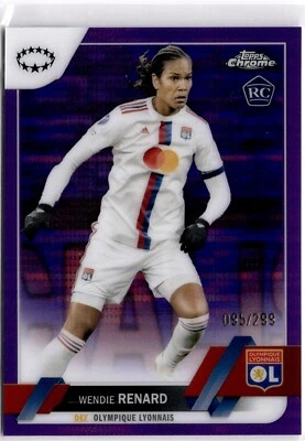 Wendie Renard 2022-23 Topps Chrome Women's Purple Refractor #91 Lyon #095/299 - Image 1 of 2