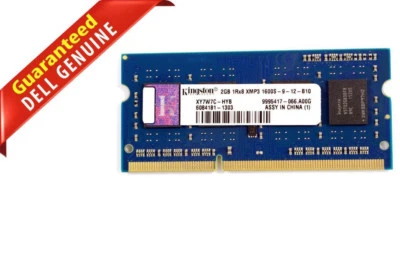 Dell Kingston 2GB 1Rx8 1333MHz DDR3 204-pin SODIMM Laptop Memory Y7W7C 0Y7W7C - Image 1 of 3