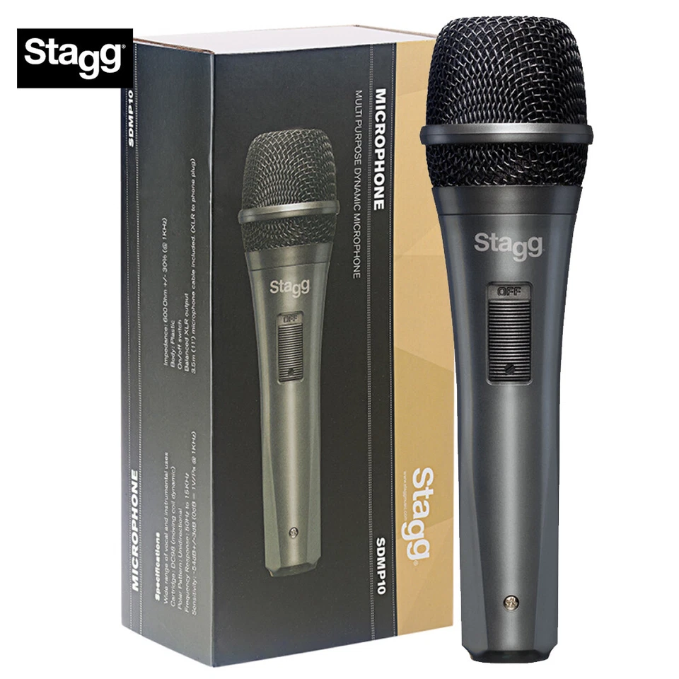 Stagg SDMP10 - Dynamic Cardoid Vocal or Instrumental Microphone On/Off Switch - Image 1 of 1