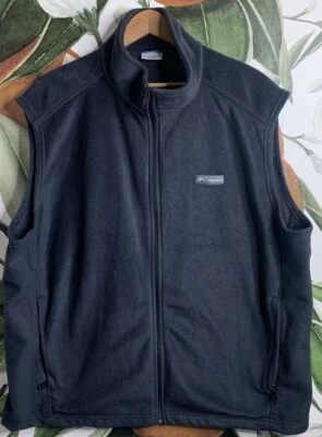 Columbia 2XL Mens Fleece Zip up Vest Black - Image 1 of 4