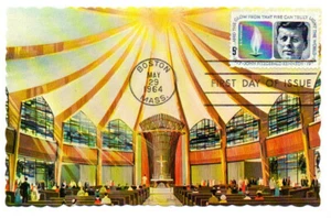 1246 JFK John F Kennedy Vatican Pavillion Maximum Card FDC - Picture 1 of 1