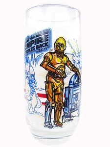 1980 Burger King Star Wars Empire Strikes Back C-3PO R2-D2 Sammelglas - Bild 1 von 4