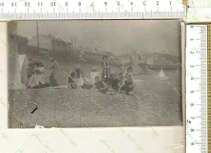 PA-136) PRA GENOVA-FOTOCARTOLINA 1912- SPIAGGIA BAGNAMTI FERROVIA - Picture 1 of 2