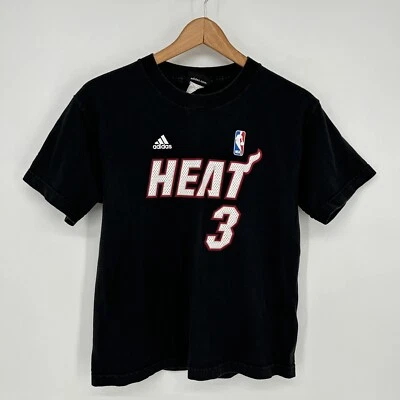 Camisa Miami Heat Juvenil Grande Negra Dwyane Wade #3 Adidas Baloncesto Niños NBA Foto 1 de 4