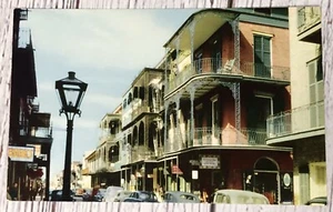 Louisiana New Orleans St. Peter Street French Quarter Ironwork Vintage Postcard - Picture 1 of 2