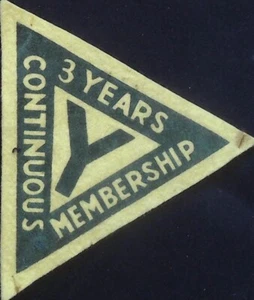 Parche vintage de membresía continua YMCA 3 años - Imagen 1 de 1