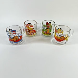 Vintage McDonald’s Garfield & Odie Glasses / Coffee Mugs, Set Of 4. 1978-1980 - Picture 1 of 24
