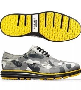 Cole Haan Men's Original Grand Wingtip Oxford Golf Gray Camo MSRP$240 Size 10.5M - Picture 1 of 11