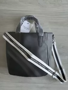 CK CALVIN KLEIN Classy Black Tote Bag Small With Shoulder Straps NEW & SEALED - Picture 1 of 8