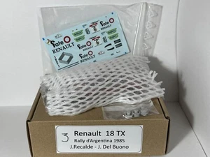 RENAULT 18 TX #6 J.RECALDE-J.DEL BUONO RALLY ARGENTINA 1985 1:43 Transkit New! - Foto 1 di 9
