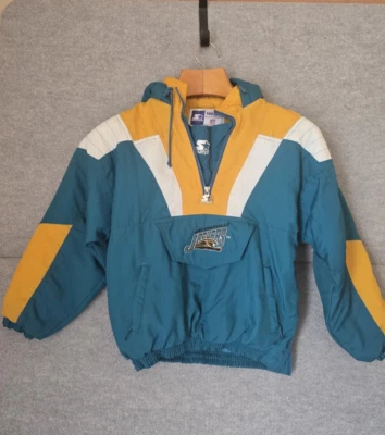 Vintage Starter Jacksonville Jaguars  Banned Logo Hooded Jacket Rare! Mens M - Image 1 of 4