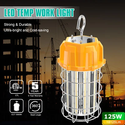 LED Temporary Work Light 125W Construction Drop Light Replace 450W Metal Halide - Image 1 of 4