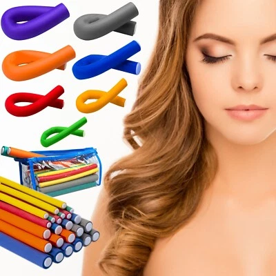 24 St. PAPILOTTEN Lockenwickler mit TASCHE PAPILOTTENWICKLER Styling LOCKEN Haar - Bild 1 von 4