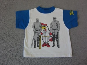 Vintage Buster Brown Shirt Boys Size 5 White Baseball Made In USA Kids Youth - Picture 1 of 12