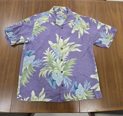 Tommy Bahama 100% Silk Copyrighted Print Leaf of Faith Men's Shirt - Image 1 of 4